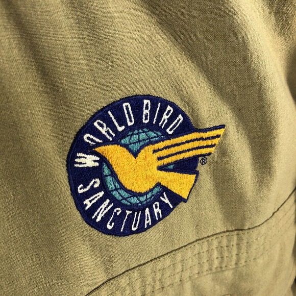 World Bird Sanctuary Jacket Full Zip Mock Neck Kahki Long Sleeve Approx Size M/L - Picture 2 of 16